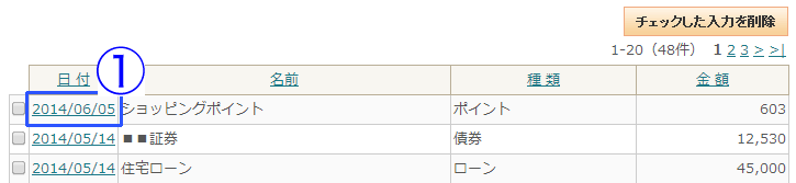 現資産価値入力一覧